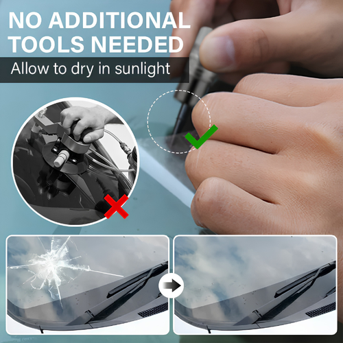 Crafftora GlassFix — Windshield Chip & Crack Repair Kit