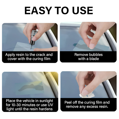 Crafftora GlassFix — Windshield Chip & Crack Repair Kit